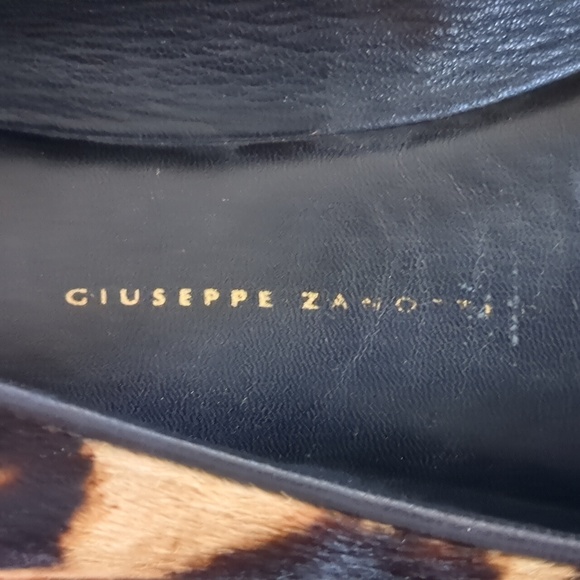 GUISEPPE ZANOTTI* pony hair leopard print ballet flats w/rubber resole for wear - Picture 4 of 8